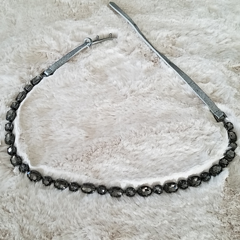 Blank and silver beaded belt
